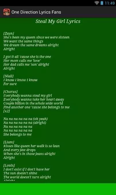 1 Direction Lyrics Fans截图6