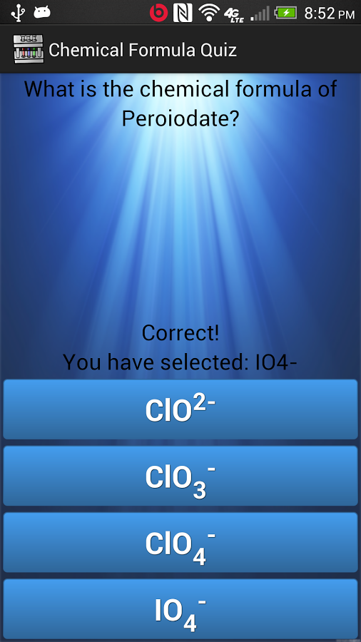 Chemical Formula Quiz截图2