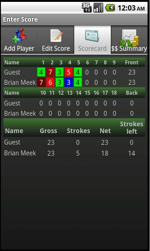 FairwayFiles Golf Scorecard截图5