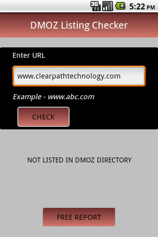 DMOZ Listing Checker截图2