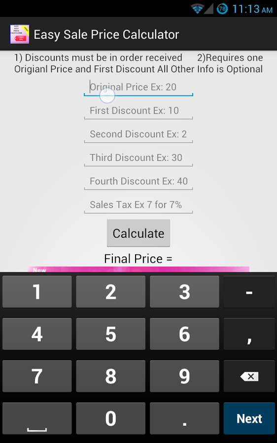 Free Sale Price Calculator截图1