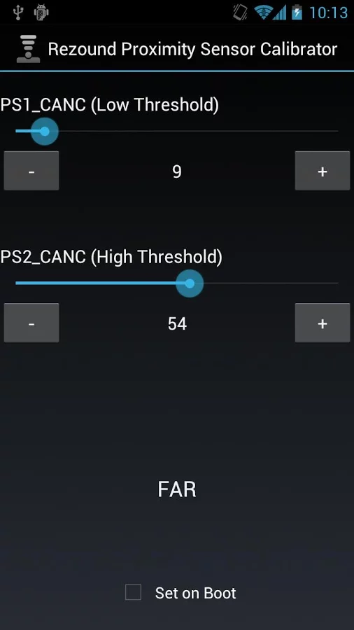 Rezound Prox Sensor Calibrator截图1