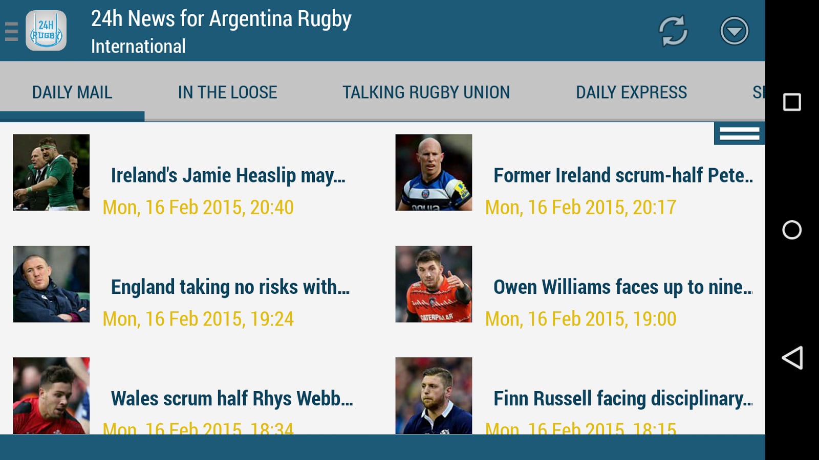 Argentina Rugby 24h截图4