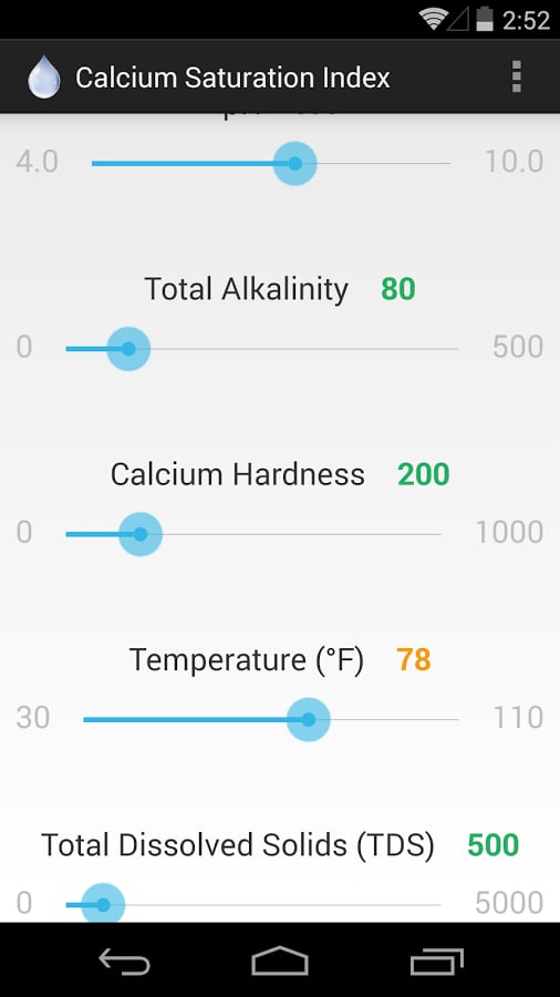 Saturation Index Calcula...截图5