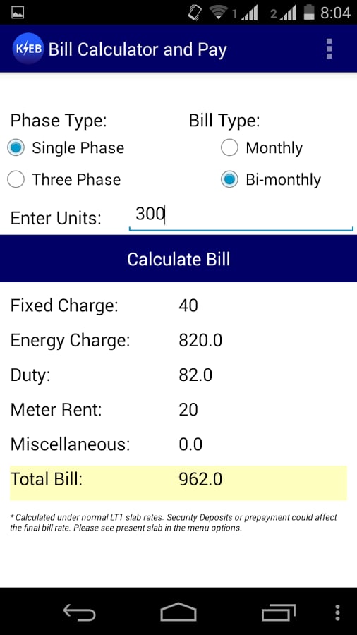 KSEB Bill Calculate | Pa...截图3