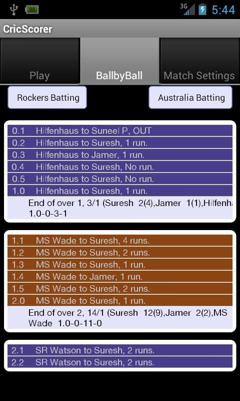 Cricket Scorer Lite截图4