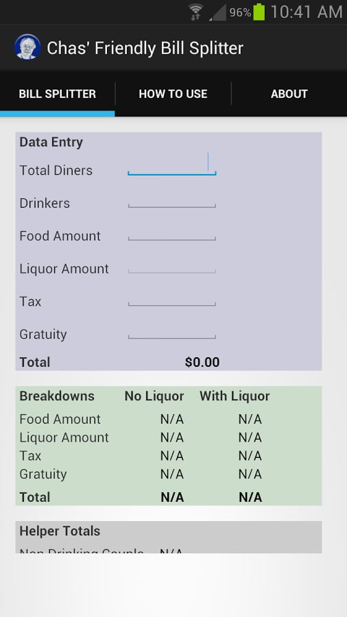 Chas' Friendly Bill Spli...截图1