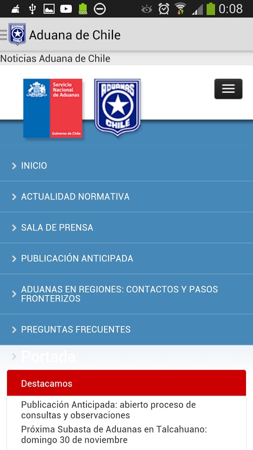 Aduanas de Chile截图3