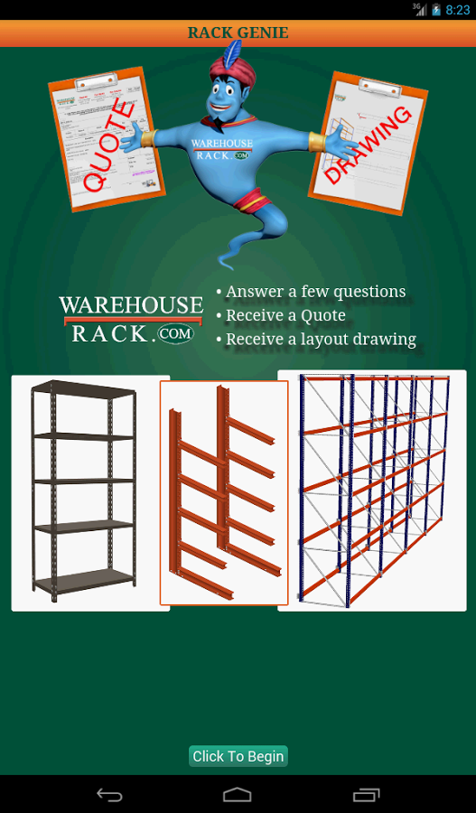 Warehouse Rack Quote Genie截图2