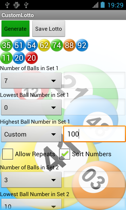 Universal Lotto Number Picker截图5