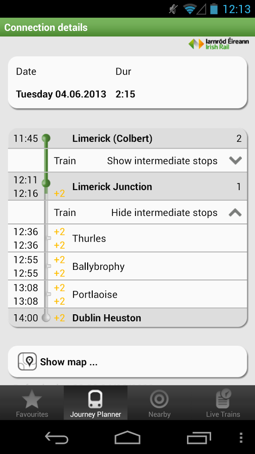 Iarnrod Eireann Irish Rail App截图4