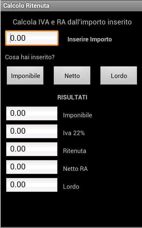 Calcolo Ritenuta Free截图2