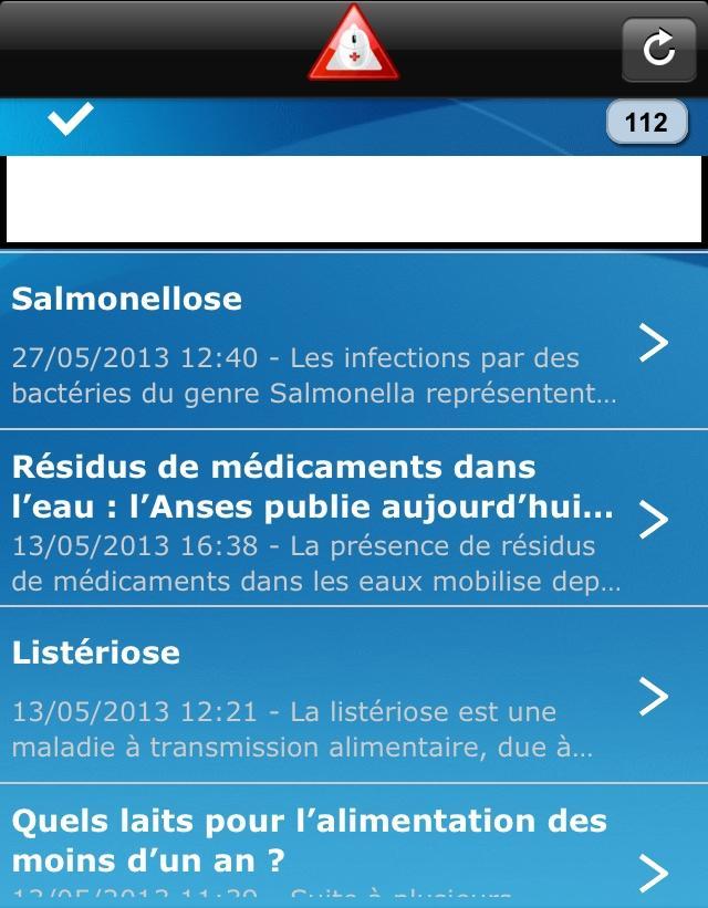 Alertes sanitaires截图2