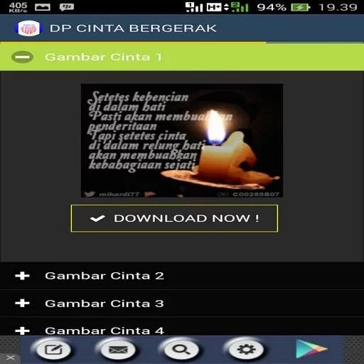 DP BBM BERGERAK CINTA截图1