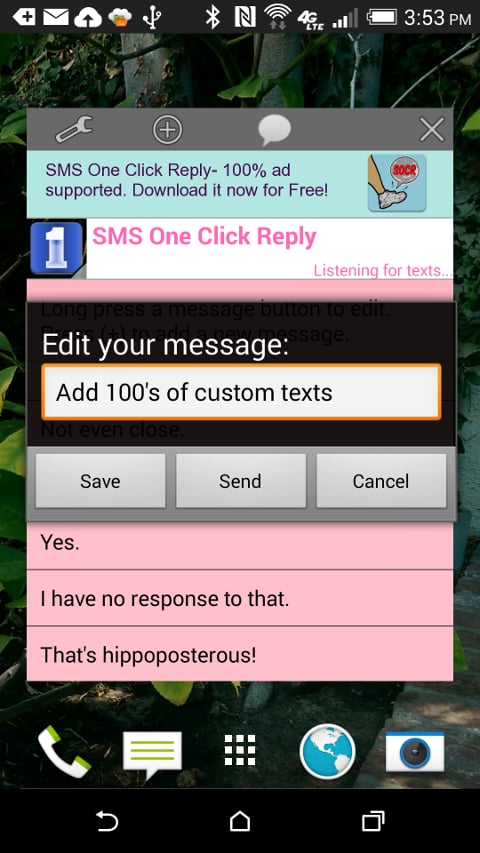 SMS One Click Reply Popu...截图3