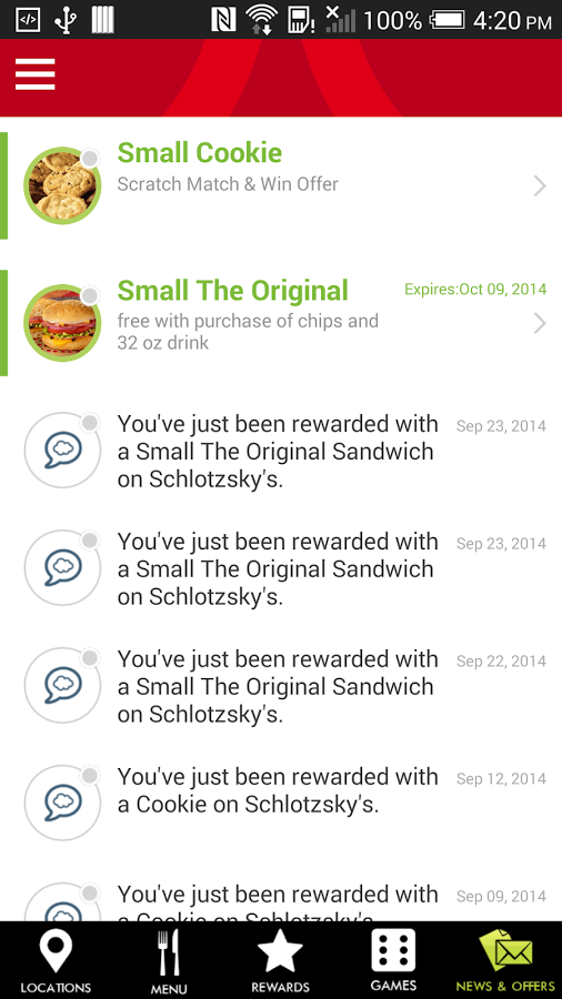 Schlotzsky's Lotz4Me Rewards截图3