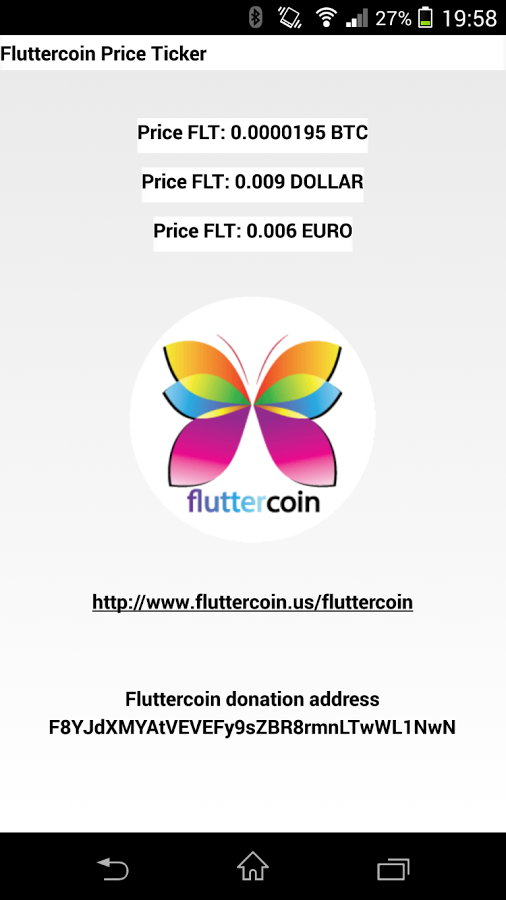 Fluttercoin(FLT) price ticker截图1