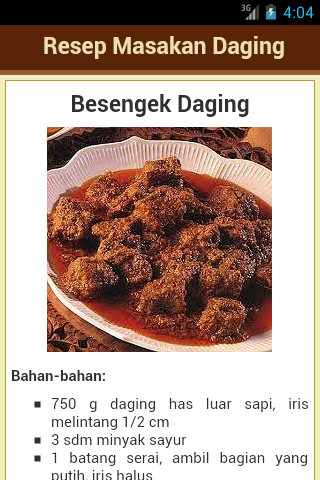 Resep Masakan Daging截图4