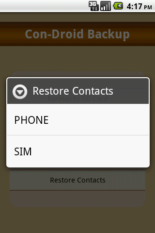 Con-Droid Backup Utility截图5
