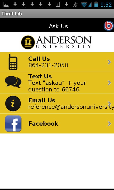 Anderson Univ - Thrift L...截图1