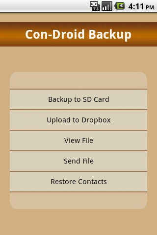 Con-Droid Backup Utility截图2