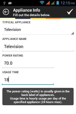 Electricity Cost Calcula...截图4