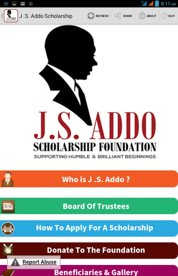 JS Addo Scholarship Foun...截图2