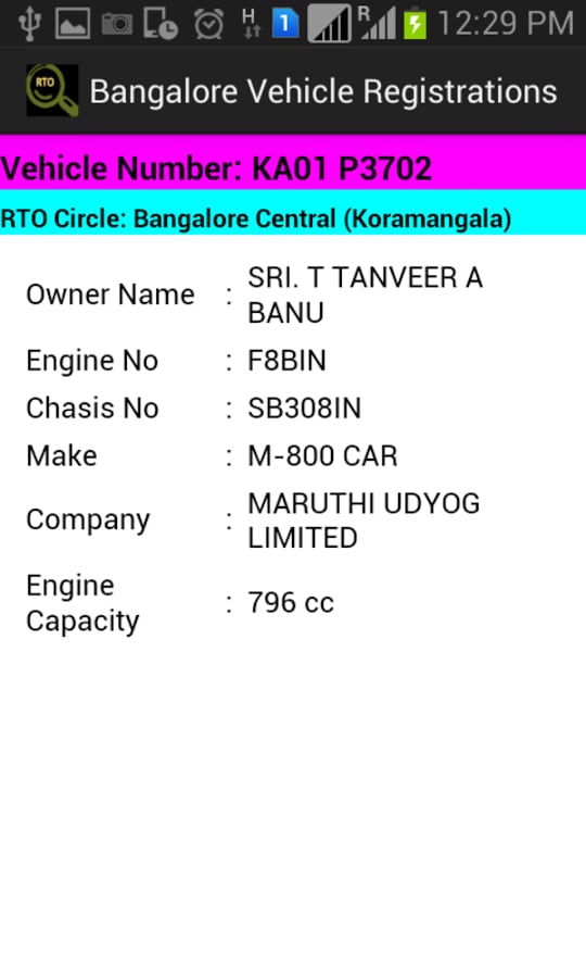 Bangalore Registered Veh...截图4