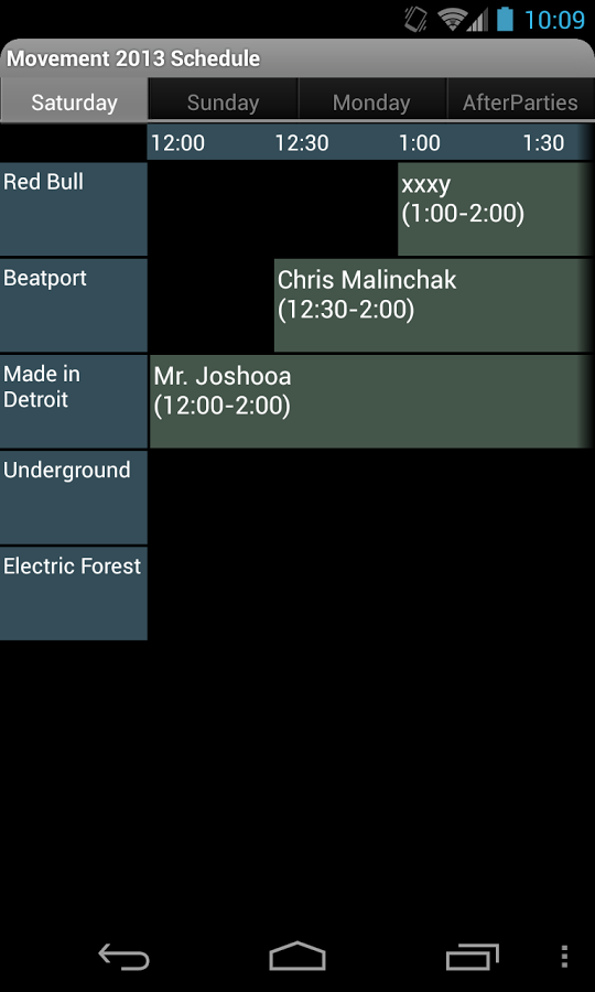 Movement 2013 Schedule截图1