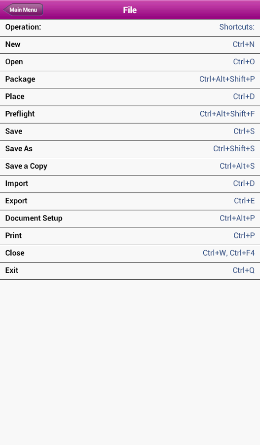 Shortcuts for InDesign截图9