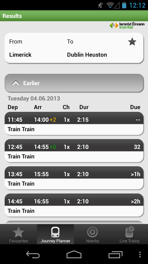 Iarnrod Eireann Irish Rail App截图2