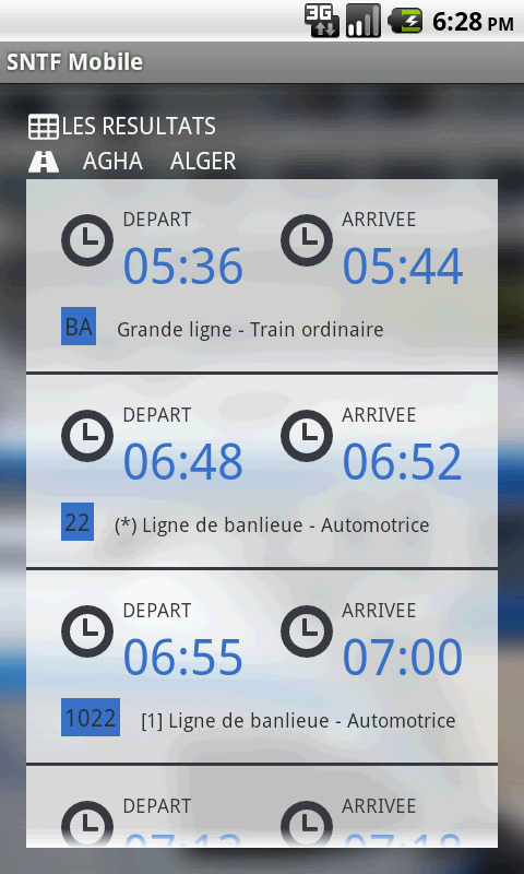 gTrains (Horaires SNTF)截图2