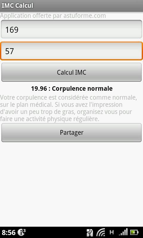 Calcul IMC Gratuit截图2