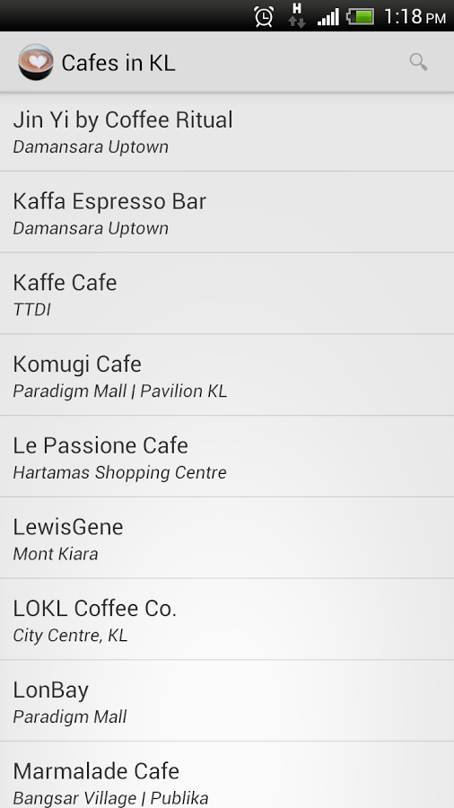 Cafes (coffee) in Kuala Lumpur截图2