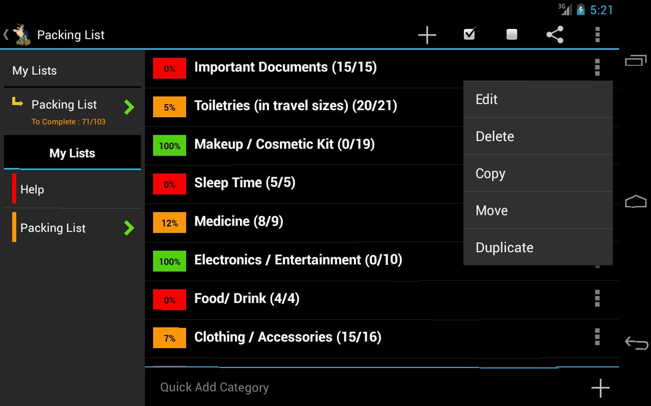 Packing Checklist - FREE截图6