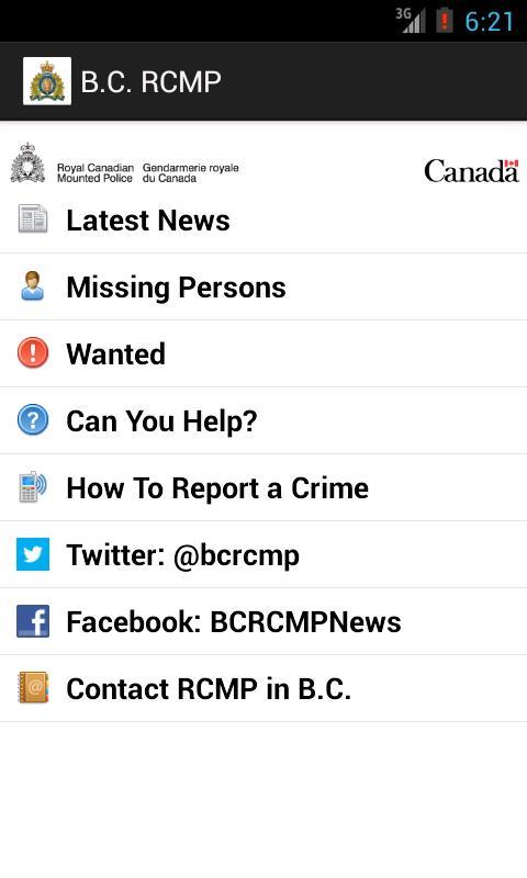 B.C. RCMP | GRC en C.-B.截图1