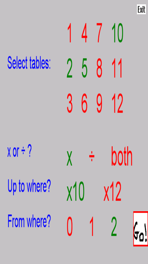 Times Tables Tester截图2