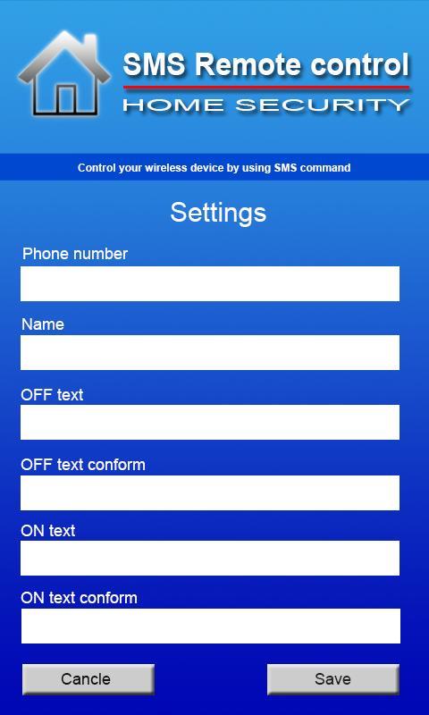 SMS Remote control - LITE截图2