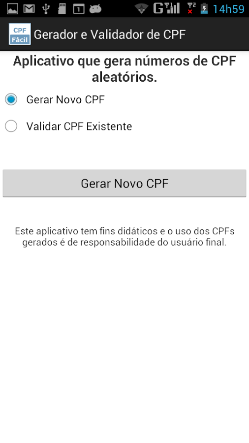 Gerador e Validador de CPF截图1