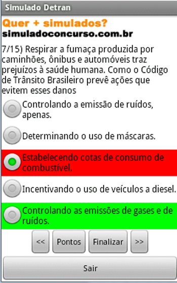 Simulado da prova do Detran截图9