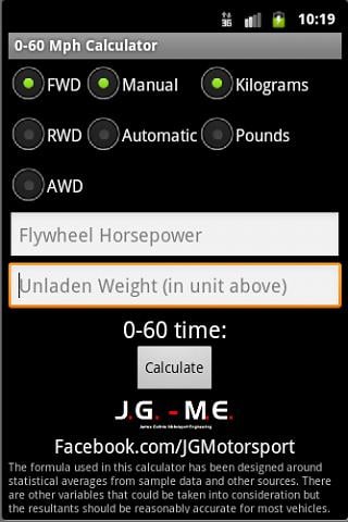 0-60 Mph Calculator截图1