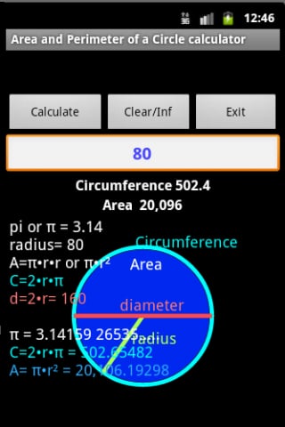 Area of a Circle pro截图2