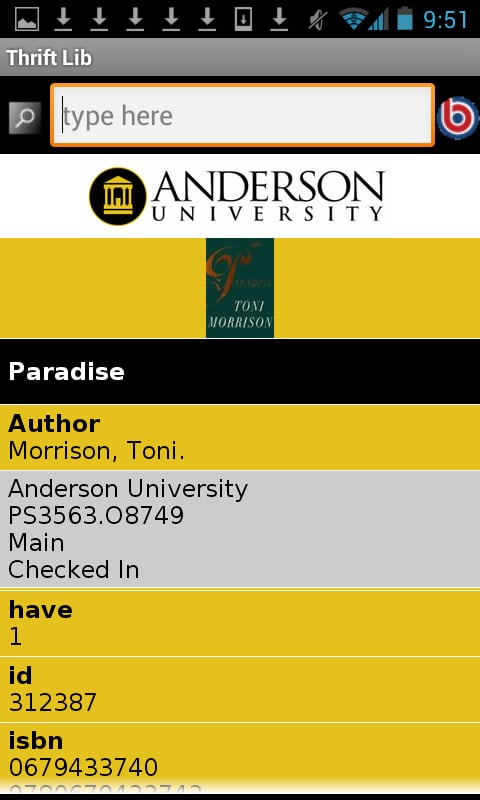 Anderson Univ - Thrift L...截图3