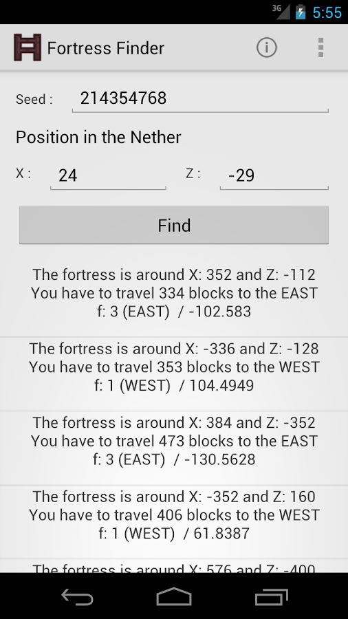 Fortress Finder for Minecraft截图2