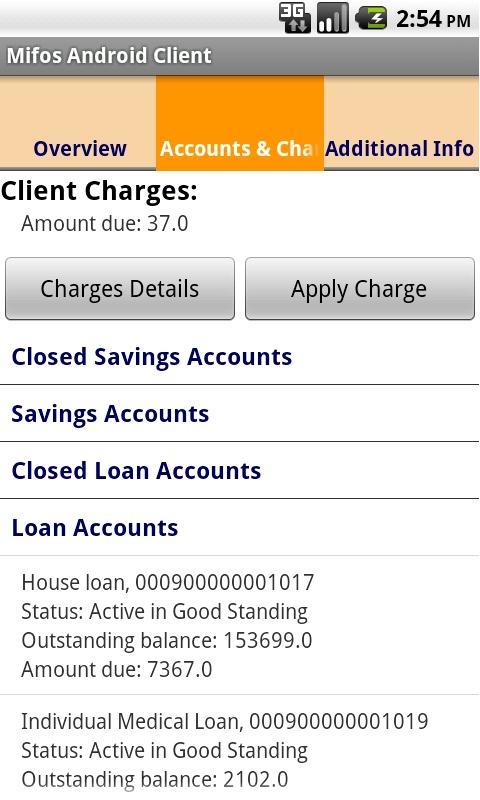 Mifos Android Client截图2