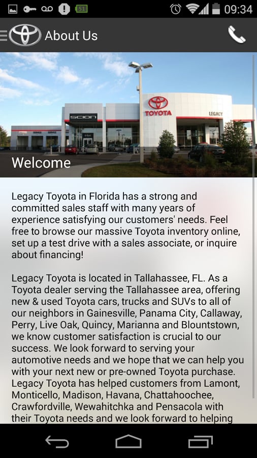 Legacy Toyota DealerApp截图2