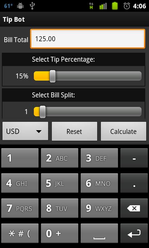 Tip Bot Lite - Tip Calculator截图2