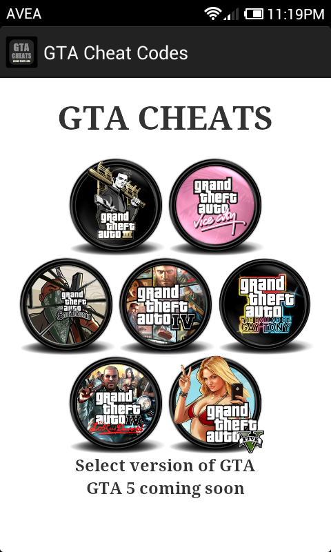 GTA Cheat Codes截图7