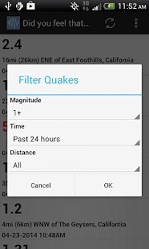 Did you feel that? Quake Info截图7