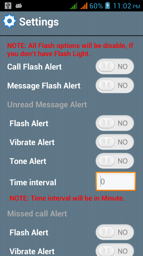 Flash Torch + Call SMS Alert截图3